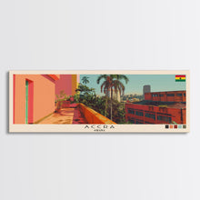 Carregar imagem no visualizador da galeria, Accra, Ghana Panoramic Canvas Print, Accra, Ghana Painting, Ghana Art, Accra Travel Poster, Travel Art, Guest Room Painting

