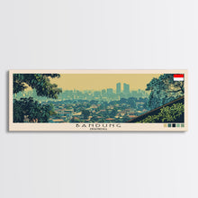 Load image into Gallery viewer, Bandung, Indonesia Panoramic Canvas Print, Bandung, Indonesia Painting, Indonesia Art, Bandung Travel Poster, Travel Art, Housewarming Gift
