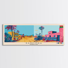 Load image into Gallery viewer, Banfora, Burkina Faso Panoramic Canvas Print, Banfora, Burkina Faso Painting, Burkina Faso Art, Banfora Travel Poster, Travel Art, Guest Room Painting
