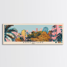 Load image into Gallery viewer, Bangalore, India Panoramic Canvas Print, Bangalore, India Painting, India Art, Bangalore Travel Poster, Travel Art, Vacation Gift

