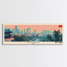 Cargar imagen en el visor de la galería, Beijing, China Panoramic Canvas Print, Beijing, China Painting, China Art, Beijing Travel Poster, Travel Art, Housewarming Gift
