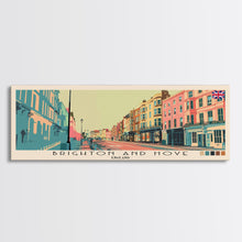 Carregar imagem no visualizador da galeria, Brighton and Hove, England Panoramic Canvas Print, Brighton and Hove, England Painting, England Art, Brighton and Hove Travel Poster, Travel Art, Vacation Gift
