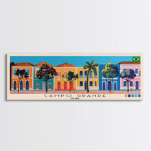 Carregar imagem no visualizador da galeria, Campo Grande, Brazil Panoramic Canvas Print, Campo Grande, Brazil Painting, Brazil Art, Campo Grande Travel Poster, Travel Art, Guest Room Painting
