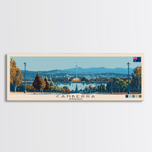 Carregar imagem no visualizador da galeria, Canberra, Australia Panoramic Canvas Print, Canberra, Australia Painting, Australia Art, Canberra Travel Poster, Travel Art, Guest Room Painting
