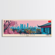 Cargar imagen en el visor de la galería, Changsha, China Panoramic Canvas Print, Changsha, China Painting, China Art, Changsha Travel Poster, Travel Art, Housewarming Gift
