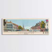 Cargar imagen en el visor de la galería, Chichester, England Panoramic Canvas Print, Chichester, England Painting, England Art, Chichester Travel Poster, Travel Art, Housewarming Gift
