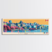 Cargar imagen en el visor de la galería, Chicoutimi, Canada Panoramic Canvas Print, Chicoutimi, Canada Painting, Canada Art, Chicoutimi Travel Poster, Travel Art, Guest Room Painting
