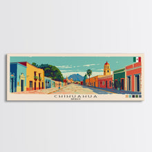 Cargar imagen en el visor de la galería, Chihuahua, Mexico Panoramic Canvas Print, Chihuahua, Mexico Painting, Mexico Art, Chihuahua Travel Poster, Travel Art, Vacation Gift
