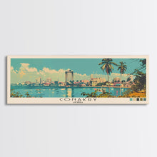 Cargar imagen en el visor de la galería, Conakry, Guinea Panoramic Canvas Print, Conakry, Guinea Painting, Guinea Art, Conakry Travel Poster, Travel Art, Vacation Gift
