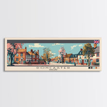 Load image into Gallery viewer, Doncaster, England Panoramic Canvas Print, Doncaster, England Painting, England Art, Doncaster Travel Poster, Travel Art, Guest Room Painting
