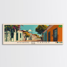 Load image into Gallery viewer, Duque de Caxias, Brazil Panoramic Canvas Print, Duque de Caxias, Brazil Painting, Brazil Art, Duque de Caxias Travel Poster, Travel Art, Housewarming Gift
