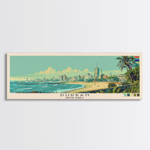 Load image into Gallery viewer, Durban, South Africa Panoramic Canvas Print, Durban, South Africa Painting, South Africa Art, Durban Travel Poster, Travel Art, Guest Room Painting

