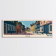 Load image into Gallery viewer, Ely, England Panoramic Canvas Print, Ely, England Painting, England Art, Ely Travel Poster, Travel Art, Living Room Painting
