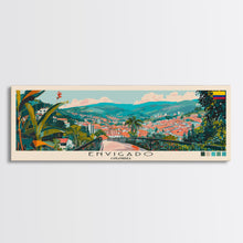 Load image into Gallery viewer, Envigado, Colombia Panoramic Canvas Print, Envigado, Colombia Painting, Colombia Art, Envigado Travel Poster, Travel Art, Guest Room Painting
