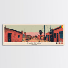 Load image into Gallery viewer, Garoua, Cameroon Panoramic Canvas Print, Garoua, Cameroon Painting, Cameroon Art, Garoua Travel Poster, Travel Art, Guest Room Painting
