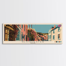 Carregar imagem no visualizador da galeria, Gloucester, England Panoramic Canvas Print, Gloucester, England Painting, England Art, Gloucester Travel Poster, Travel Art, Guest Room Painting
