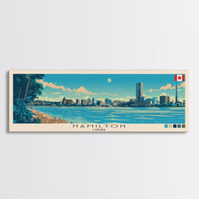 Cargar imagen en el visor de la galería, Hamilton, Canada Panoramic Canvas Print, Hamilton, Canada Painting, Canada Art, Hamilton Travel Poster, Travel Art, Living Room Painting
