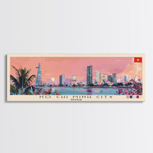 Cargar imagen en el visor de la galería, Ho Chi Minh City, Vietnam Panoramic Canvas Print, Ho Chi Minh City, Vietnam Painting, Vietnam Art, Ho Chi Minh City Travel Poster, Travel Art, Housewarming Gift
