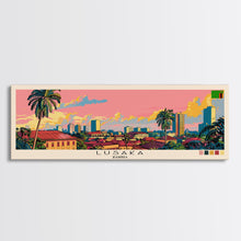 Carregar imagem no visualizador da galeria, Lusaka, Zambia Panoramic Canvas Print, Lusaka, Zambia Painting, Zambia Art, Lusaka Travel Poster, Travel Art, Guest Room Painting
