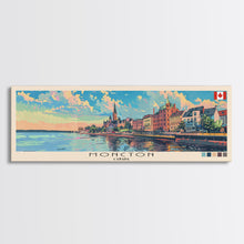 Load image into Gallery viewer, Moncton, Canada Panoramic Canvas Print, Moncton, Canada Painting, Canada Art, Moncton Travel Poster, Travel Art, Guest Room Painting
