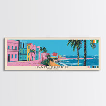 Load image into Gallery viewer, San-Pedro, Ivory Coast Panoramic Canvas Print, San-Pedro, Ivory Coast Painting, Ivory Coast Art, San-Pedro Travel Poster, Travel Art, Vacation Gift
