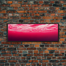 Load image into Gallery viewer, Beneath a pink ocean, cool abstract art fuchsia, Framed Canvas Print, Ready To Hang Wall Art, Framed Wall Art
