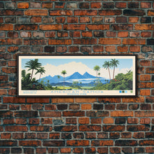 Carregar imagem no visualizador da galeria, American Samoa National Park, Panoramic Samoa Travel Art, National Park Print, Minimalist Travel Art, Midcentury Modern Style Landscape
