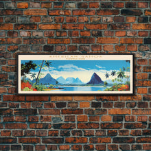 Carregar imagem no visualizador da galeria, American Samoa National Park, Panoramic Samoa Travel Art, National Park Print, Minimalist Travel Art, Midcentury Modern Style Landscape
