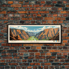 Load image into Gallery viewer, Black Canyon Of The Gunnison National Park, Panoramic Colorado Travel Art, National Park Print, Minimalist Travel Art, Midcentury Modern

