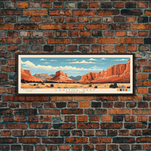 Carregar imagem no visualizador da galeria, Capitol Reef National Park, Panoramic Utah Travel Art, National Park Print, Minimalist Travel Art, Midcentury Modern Style Landscape
