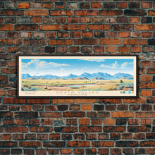 Load image into Gallery viewer, Death Valley National Park, Panoramic California Travel Art, National Park Print, Minimalist Travel Art, Midcentury Modern Style Landscape
