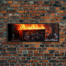 Carregar imagem no visualizador da galeria, A Dumpster Fire, Canvas Wall Art, Modern Art, Urban Art, Wall Print
