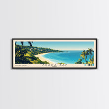 Carregar imagem no visualizador da galeria, Abaka Bay, Haiti Panoramic Print, Vacation Gift, Haiti Wall Art, Beach Painting, Beach Decor, Beach Or Lakehouse Art
