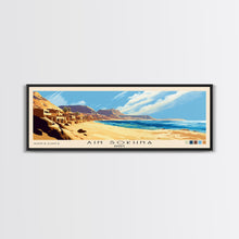Carregar imagem no visualizador da galeria, Ain Sokhna, Egypt Panoramic Print, Vacation Gift, Egypt Wall Art, Beach Painting, Beach Decor, Large Wall Art, Wood Frame Art
