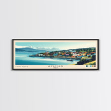 Carregar imagem no visualizador da galeria, Ancud, Chile Panoramic Print, Vacation Gift, Chile Wall Art, Beach Painting, Beach Decor, Large Wall Art, Wood Frame Art
