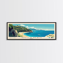 Carregar imagem no visualizador da galeria, Apella Beach, Greece Panoramic Print, Vacation Gift, Greece Wall Art, Vacation Wall Art, Vacatation Memories, Beach Decor, Beach Or Lakehouse Art
