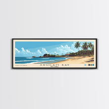 Carregar imagem no visualizador da galeria, Arugam Bay, Sri Lanka Panoramic Beach Print, Vacation Gift, Sri Lanka Wall Art, Framed Canvas Print, Framed Beach Painting
