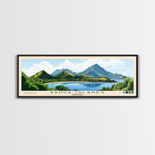 Load image into Gallery viewer, Banda Islands, Indonesia Panoramic Beach Print, Vacation Gift, Indonesia Wall Art, Framed Canvas Print, Framed Beach Painting
