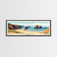 Load image into Gallery viewer, Bandon, Oregon Panoramic Print, Vacation Gift, Oregon Wall Art, Vacation Wall Art, Vacatation Memories, Beach Decor, Beach Or Lakehouse Art
