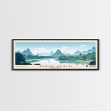Carregar imagem no visualizador da galeria, Bečići Beach, Montenegro Panoramic Print, Vacation Gift, Montenegro Wall Art, Beach Painting, Beach Decor, Beach Or Lakehouse Art
