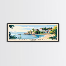 Cargar imagen en el visor de la galería, Belle Mare Plage, Mauritius Panoramic Beach Print, Vacation Gift, Mauritius Wall Art, Framed Canvas Print, Framed Beach Painting
