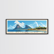 Cargar imagen en el visor de la galería, Big Fraile Island, Venezuela Panoramic Beach Print, Vacation Gift, Venezuela Wall Art, Framed Canvas Print, Framed Beach Painting
