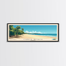 Carregar imagem no visualizador da galeria, Cable Beach, Australia Panoramic Beach Print, Vacation Gift, Australia Wall Art, Framed Canvas Print, Framed Beach Painting

