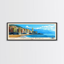 Carregar imagem no visualizador da galeria, Camogli Beach, Italy Panoramic Beach Print, Vacation Gift, Italy Wall Art, Beach Painting, Beach Decor, Beach Painting
