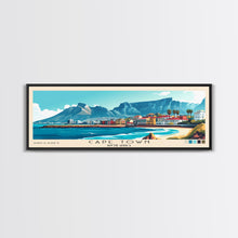 Carregar imagem no visualizador da galeria, Cape Town, South Africa Panoramic Print, Vacation Gift, South Africa Wall Art, Beach Painting, Beach Decor, Large Wall Art, Wood Frame Art
