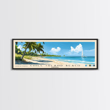 Cargar imagen en el visor de la galería, Chill Island Beach, Bahamas Panoramic Beach Print, Vacation Gift, Bahamas Wall Art, Beach Painting, Beach Decor, Beach Painting
