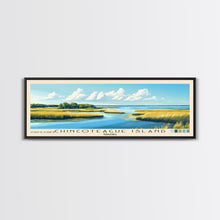 Cargar imagen en el visor de la galería, Chincoteague Island, Virginia Panoramic Beach Print, Vacation Gift, Virginia Wall Art, Framed Canvas Print, Framed Beach Painting
