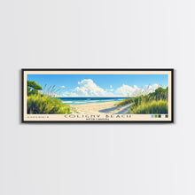 Load image into Gallery viewer, Coligny Beach, South Carolina Panoramic Print, Vacation Gift, South Carolina Wall Art, Beach Painting, Beach Decor, Beach Or Lakehouse Art
