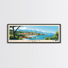 Cargar imagen en el visor de la galería, Corsica, France Panoramic Print, Vacation Gift, France Wall Art, Beach Painting, Beach Decor, Beach Or Lakehouse Art
