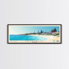 Load image into Gallery viewer, Cottesloe, Australia Panoramic Print, Vacation Gift, Australia Wall Art, Beach Painting, Beach Decor, Large Wall Art, Wood Frame Art
